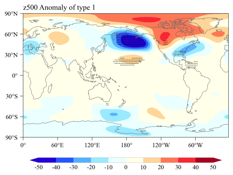 ǰ�ڶ��� 500hPa �߶ȳ�һ�����;�ƽ�ϳ�