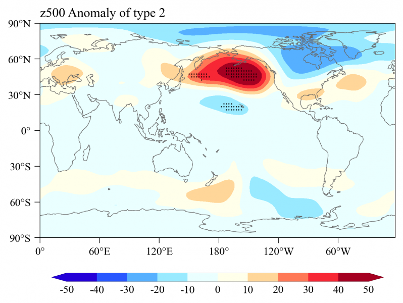 ǰ�ڶ��� 500hPa �߶ȳ��������;�ƽ�ϳ�