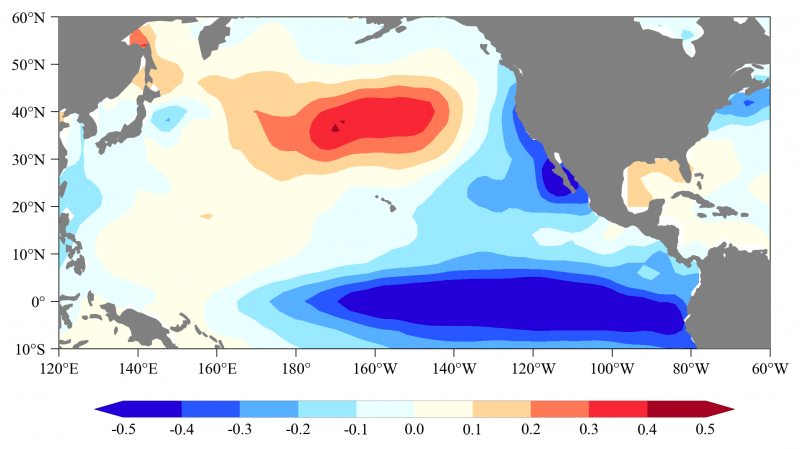 �ļ���ˮ�ڶ�������ǰ�� 12 �±�̫ƽ�� SSTA