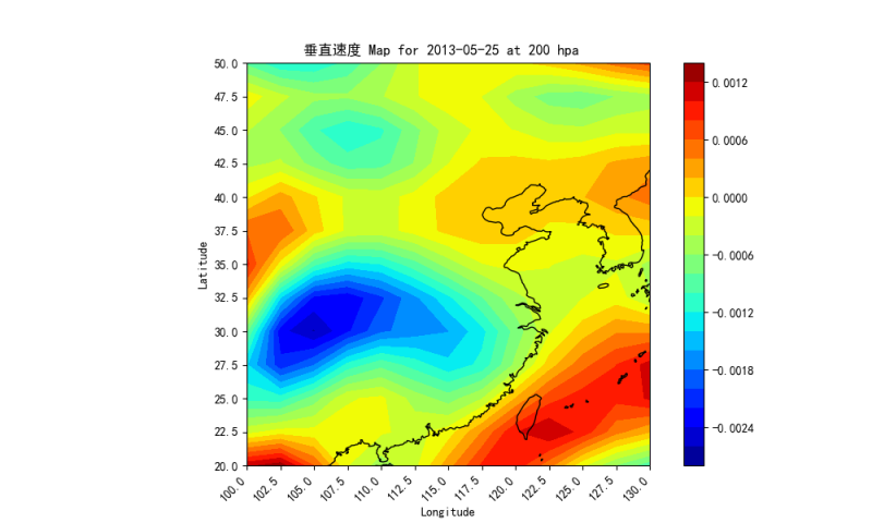 ��ֱ�ٶ� Map for 2013-05-25 at 200 hpa  .png
