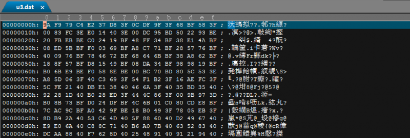 ���ɵ�dat�ļ��������ġ�����